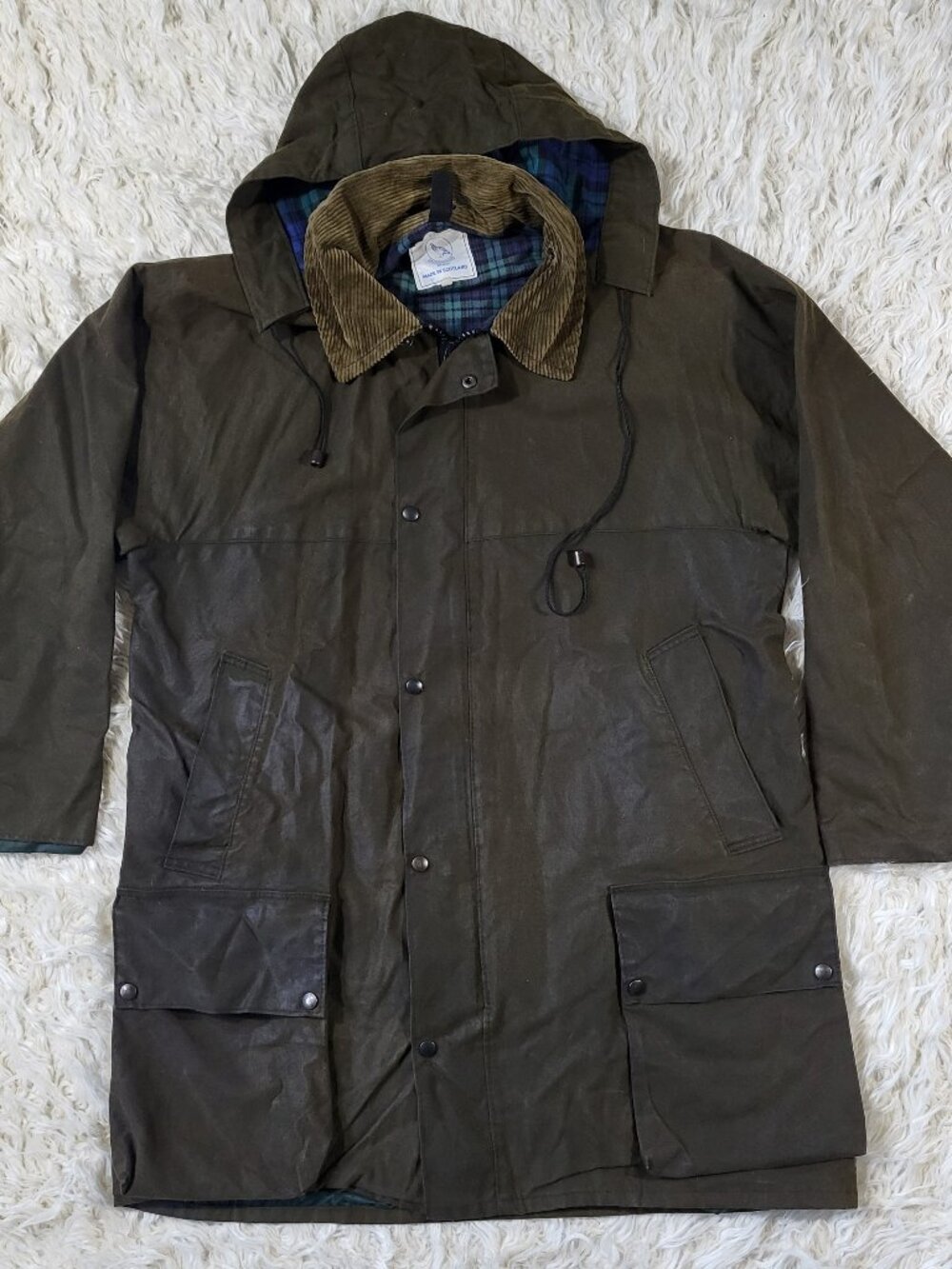 Vintage 80s Ptarmigan Hunting Jacket Plaid Lining Outerwear Outdoor Parka